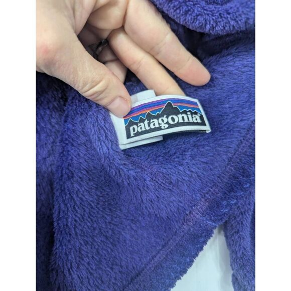 Patagonia Girls' Re-Tool Snap-T® Pullover size large purple fleece - Picture 6 of 7